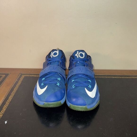 Nike KD 7 Low Elevate Blue White 669942-400 Gs Gradeschool Boys Size 7Y - Picture 2 of 5